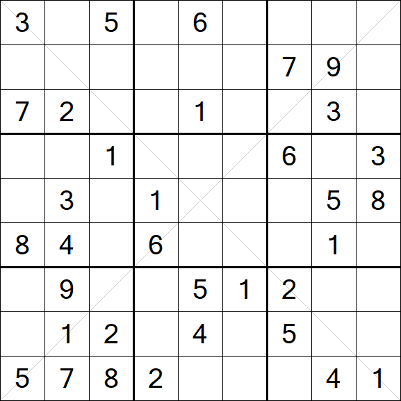 Sudoku X - Mittel