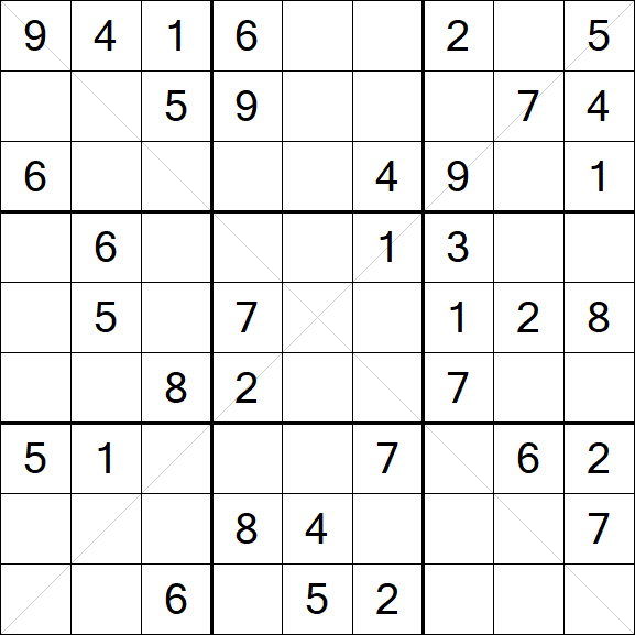 Sudoku X - Mittel