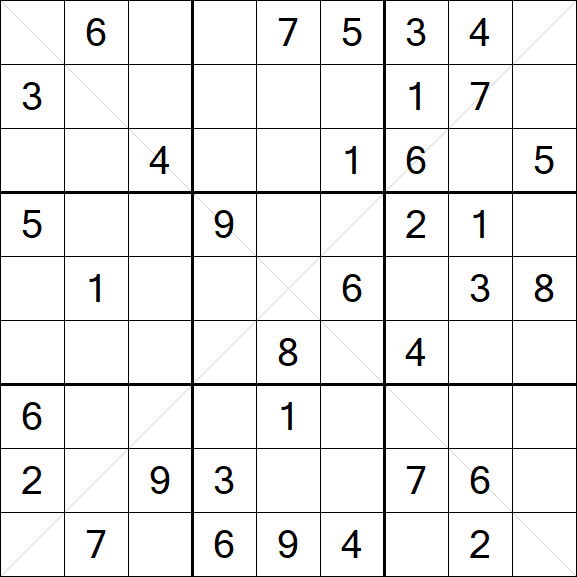 Sudoku X - Medium