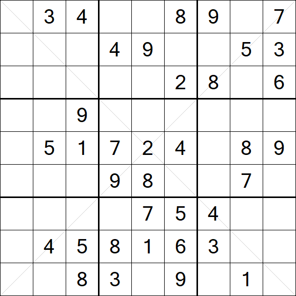 Sudoku X - Medium