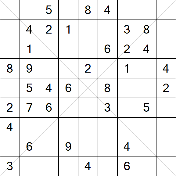 Sudoku X - Medium