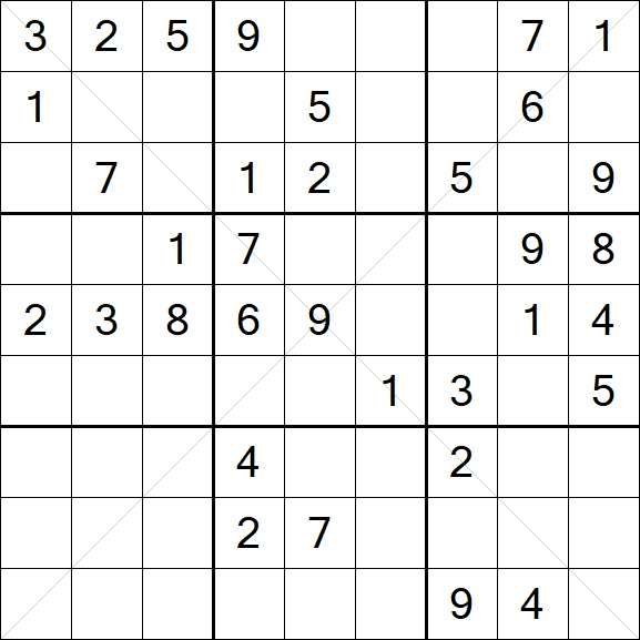 Sudoku X - Medium