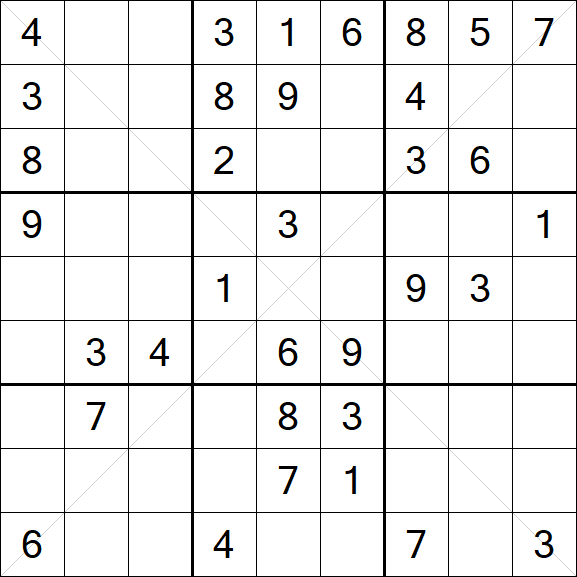 Sudoku X - Medium