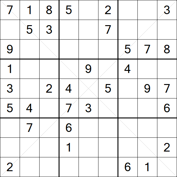 Sudoku X - Medium