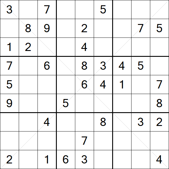 Sudoku X - Médio