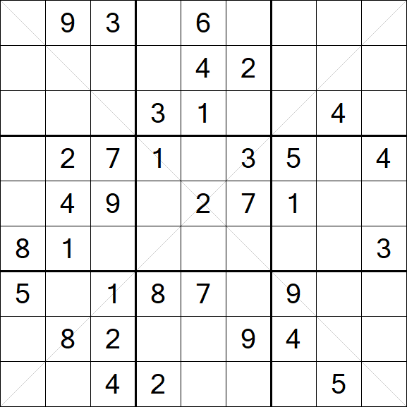 Sudoku X - Medium