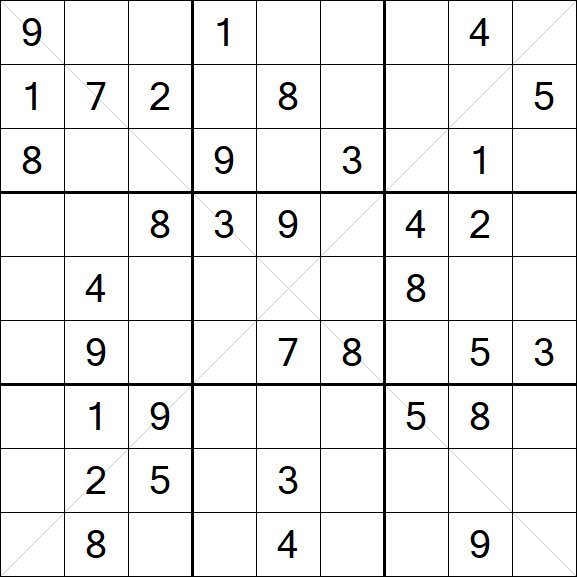 Sudoku X - Medium