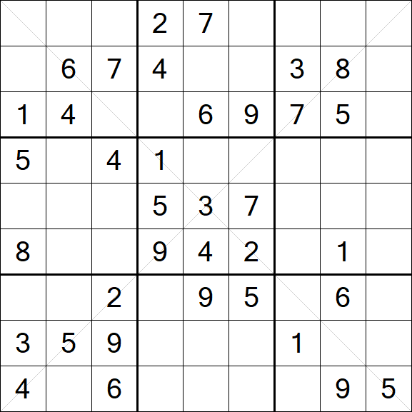 Sudoku X - Medium