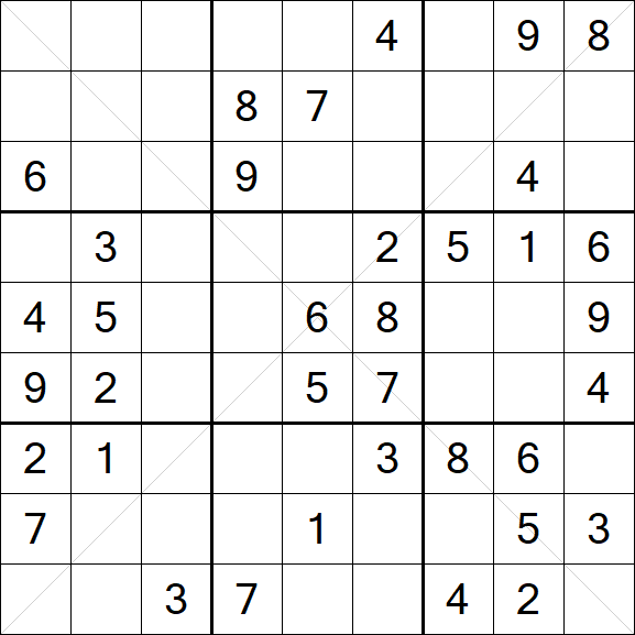 Sudoku X - Medium