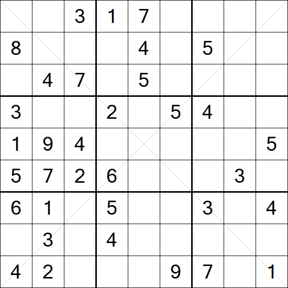 Sudoku X - Medio