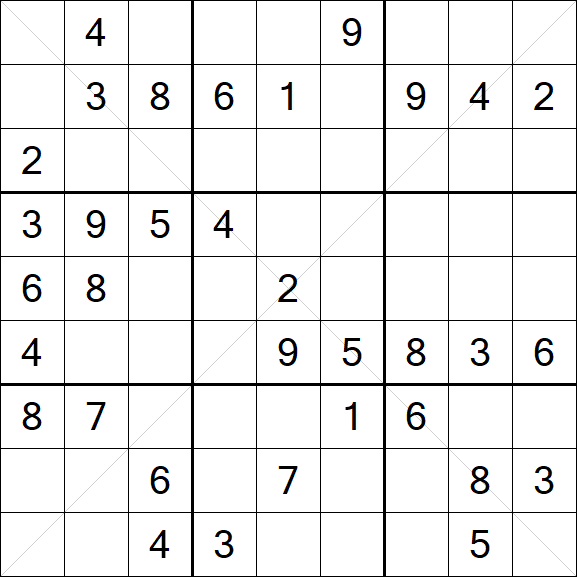 Sudoku X - Medio
