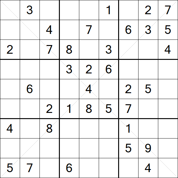 Sudoku X - Mittel