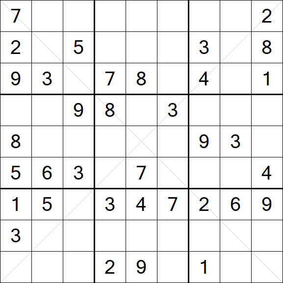 Sudoku X - Mittel