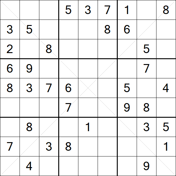 Sudoku X - Medium