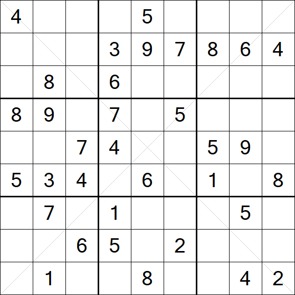 Sudoku X - Médio