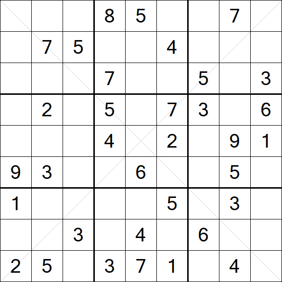 Sudoku X - Mittel