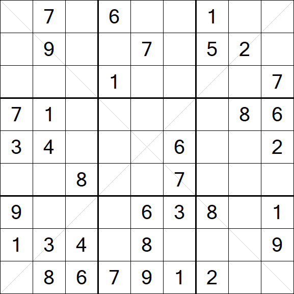 Sudoku X - Mittel