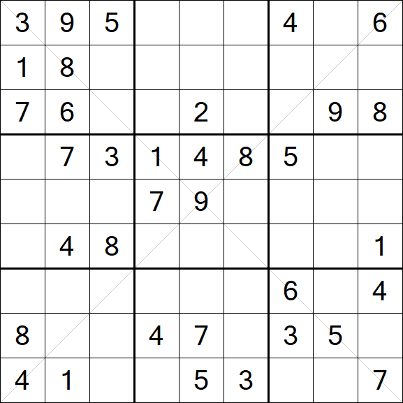 Sudoku X - Médio