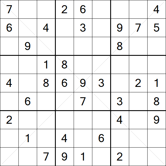 Sudoku X - Médio