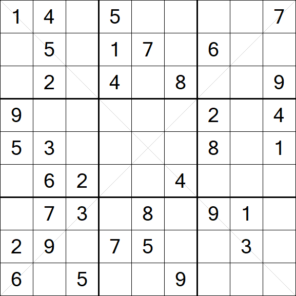 Sudoku X - Mittel