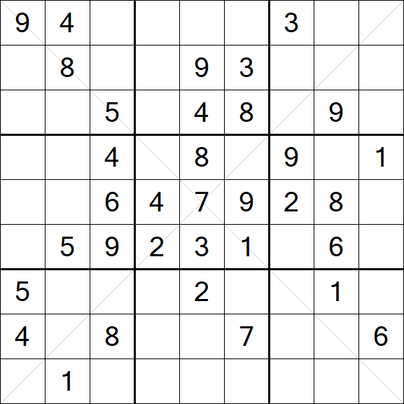 Sudoku X - Medium
