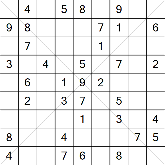 Sudoku X - Medium