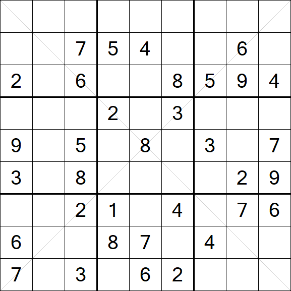 Sudoku X - Medium