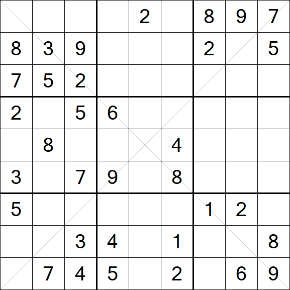 Sudoku X - Medium