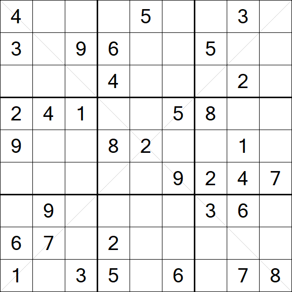 Sudoku X - Medium