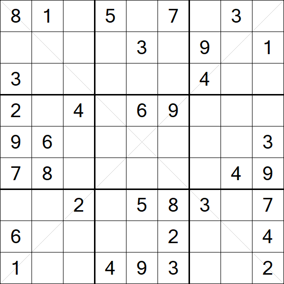 Sudoku X - Medium