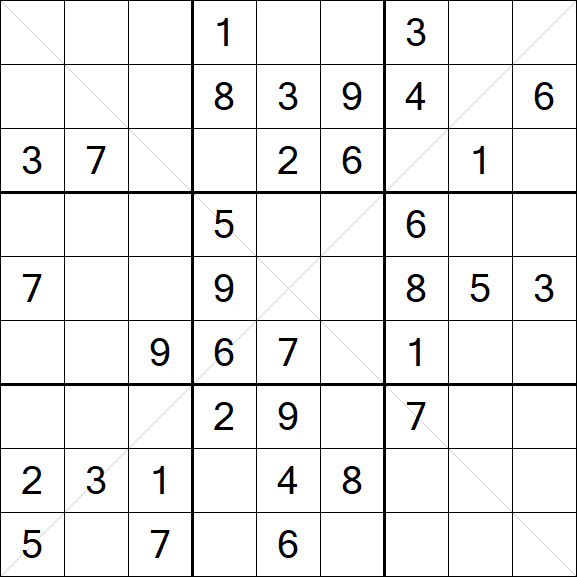 Sudoku X - Medium