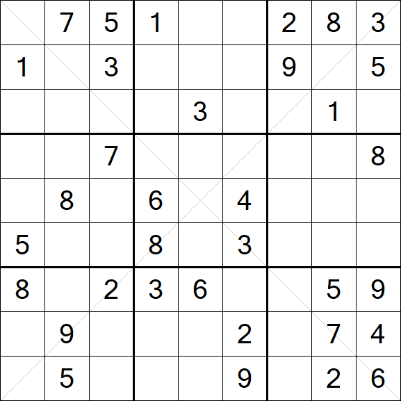 Sudoku X - Medium