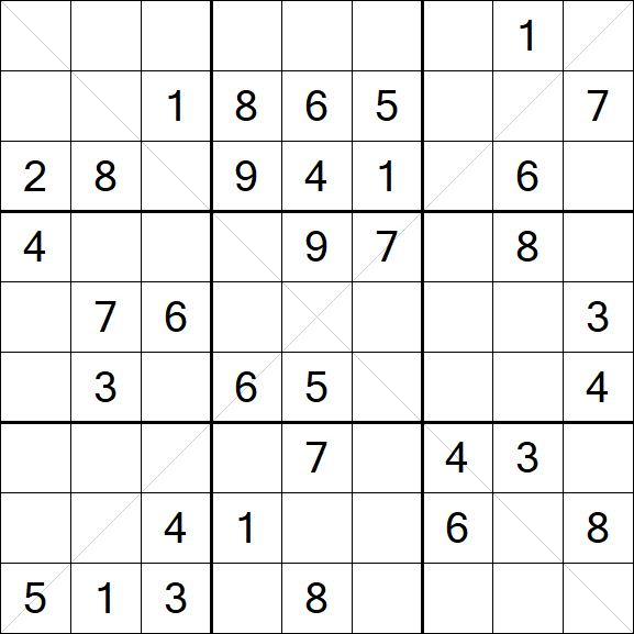 Sudoku X - Medium