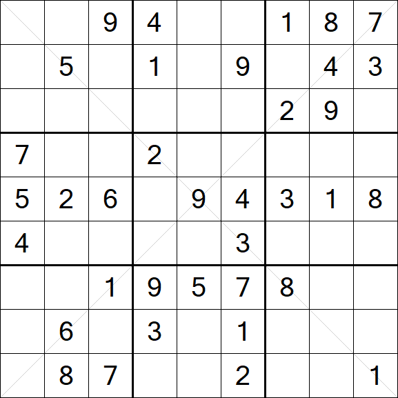 Sudoku X - Medium