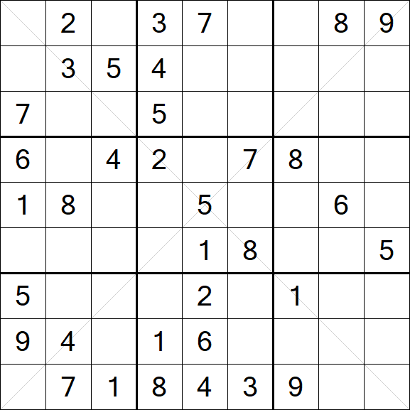 Sudoku X - Medium