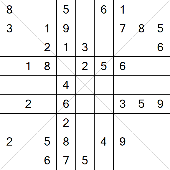 Sudoku X - Medium