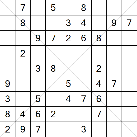 Sudoku X - Medium