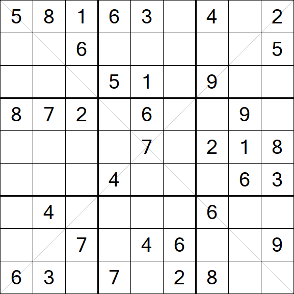 Sudoku X - Medium