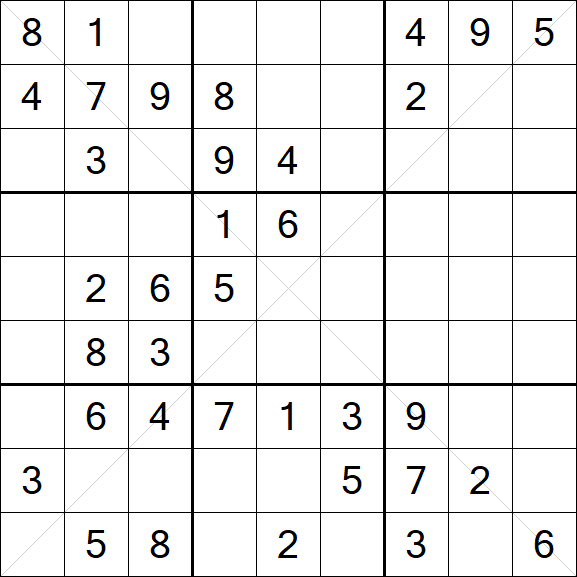 Sudoku X - Medium
