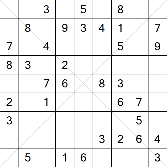 Sudoku X - Medium