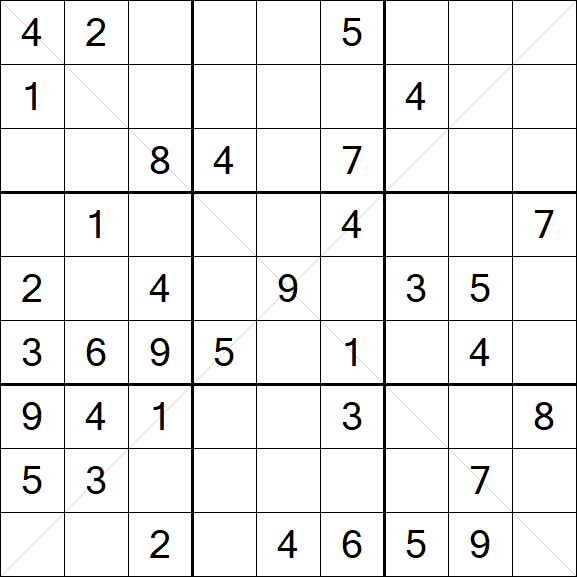 Sudoku X - Medium
