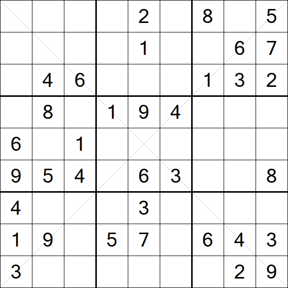 Sudoku X - Médio