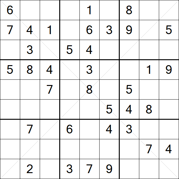 Sudoku X - Medium
