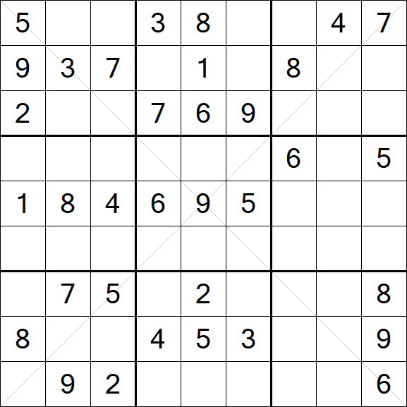 Sudoku X - Medium