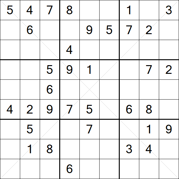 Sudoku X - Medium