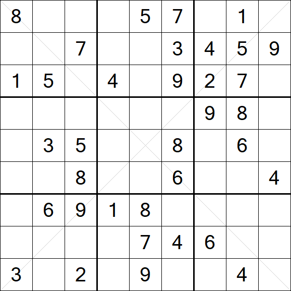 Sudoku X - Medium
