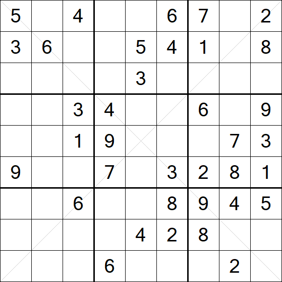 Sudoku X - Medium