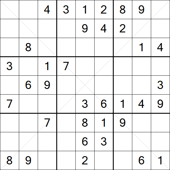 Sudoku X - Medio