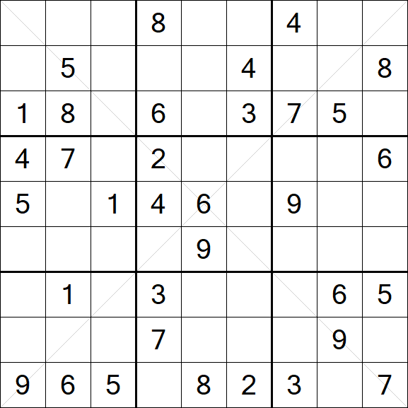 Sudoku X - Medium