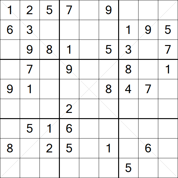 Sudoku X - Medium